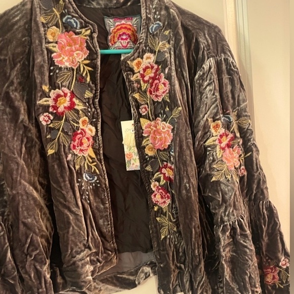 Johnny Was Britton heavily embroidered velvet jacket NWT RARE (oversized) - Picture 10 of 16